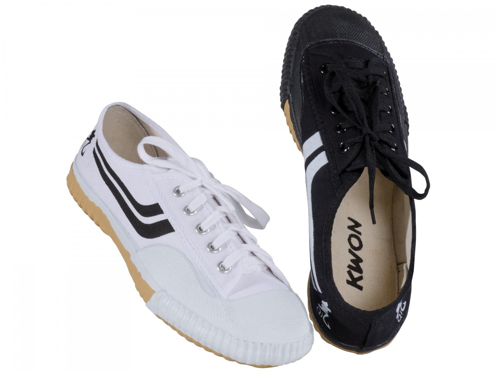 KWON® Chosun Schuhe Sneaker Trainingsschuhe weiß schwarz Kickboxen Karate TKD